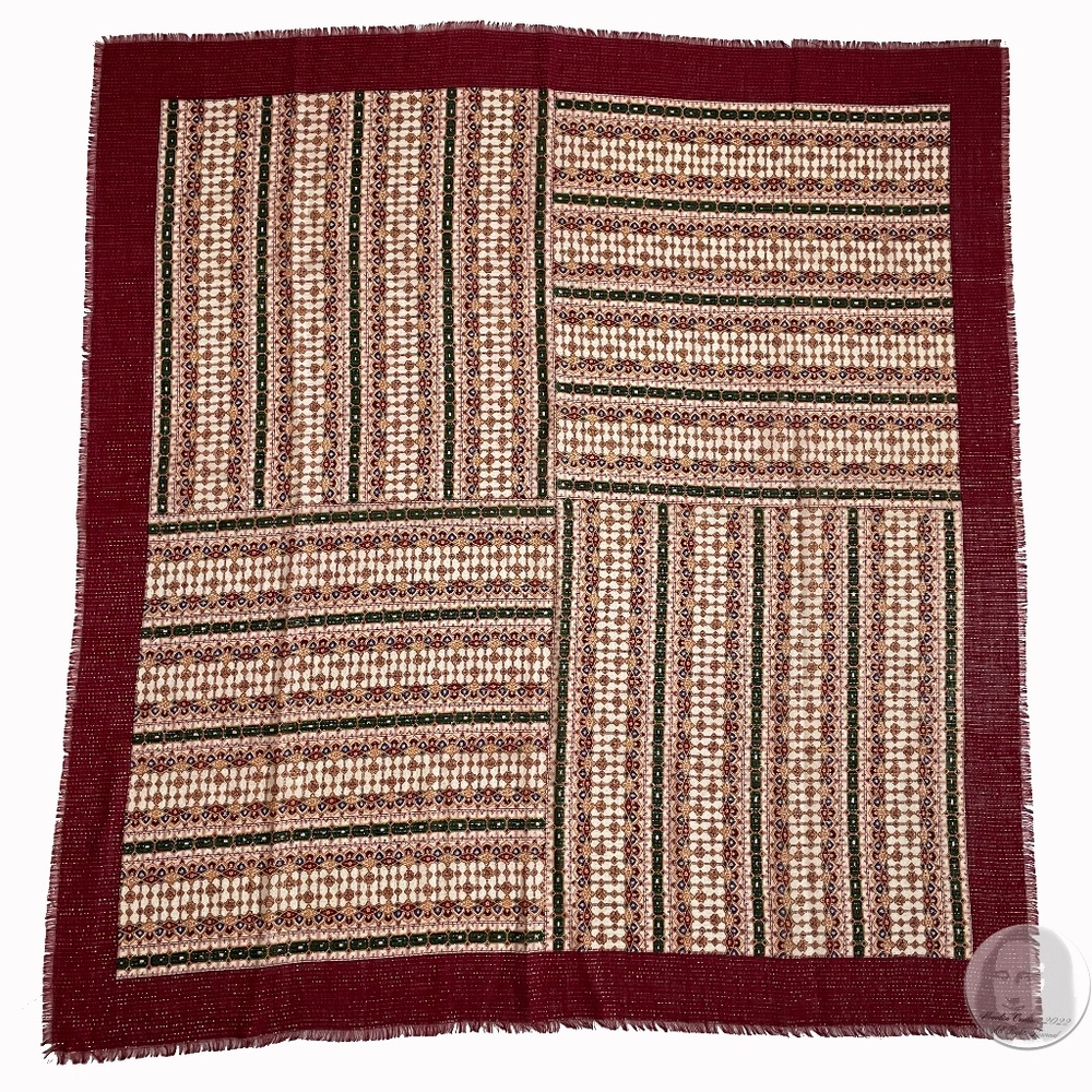 Large Scarf or Shawl Wool Metallic Fringe India Motif Metropolitan Museum of Art